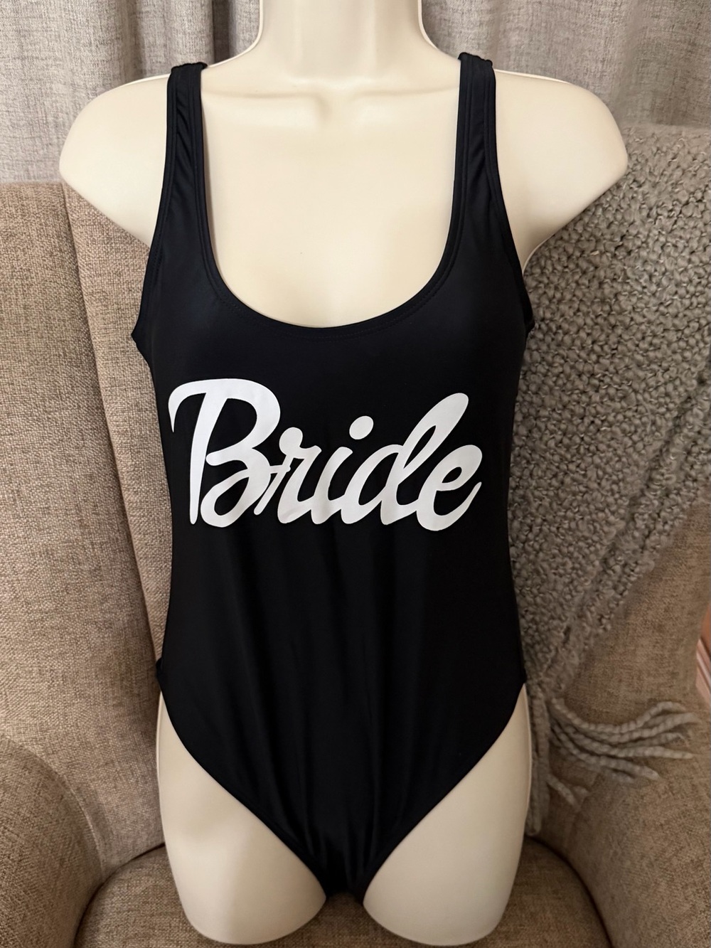 Bride Black One-Piece Swimsuit